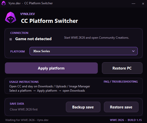 CC Platform Switcher