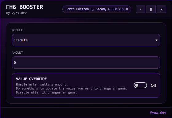 FH6 Booster Interface